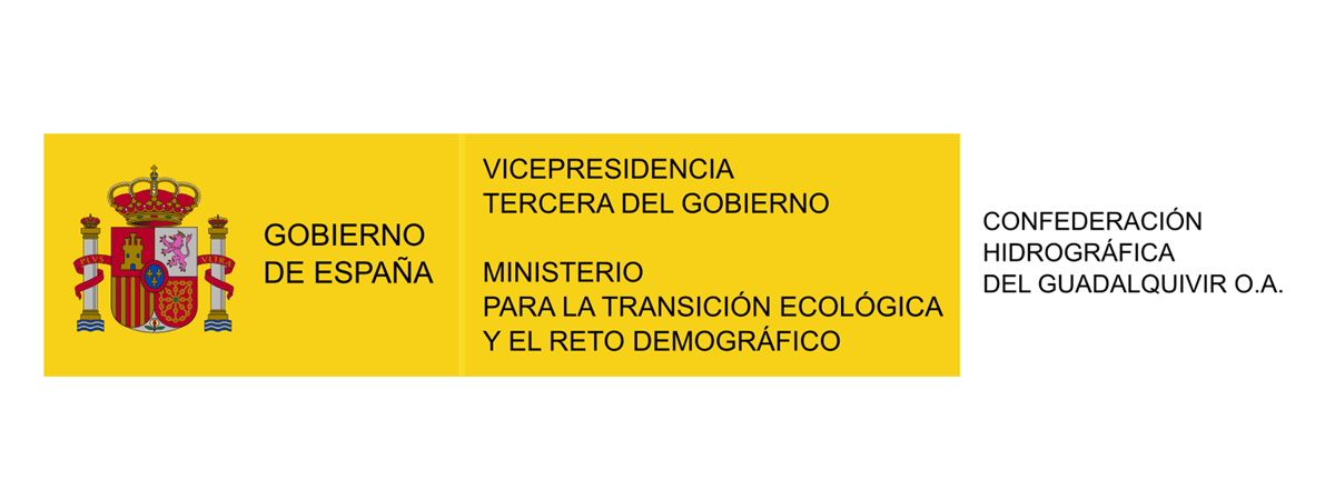 Logotipo del Ministerio para la transición ecológica - Confederación hidrográfica del Guadalquivir